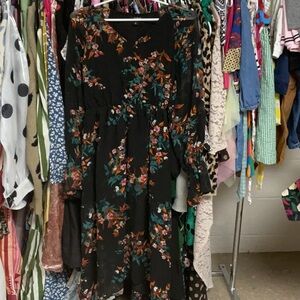 Floral Dress High Low